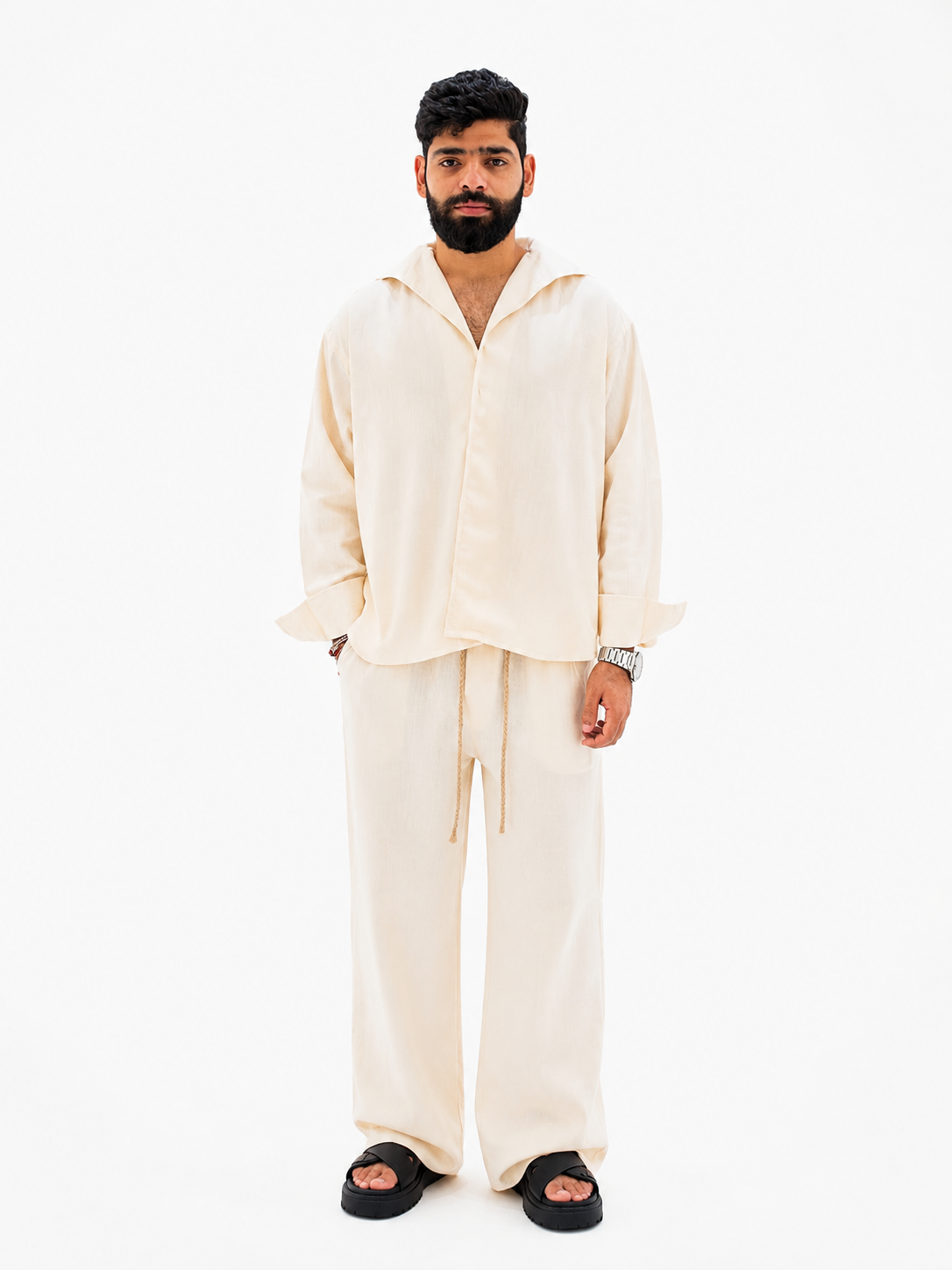 olive breeze linen set
