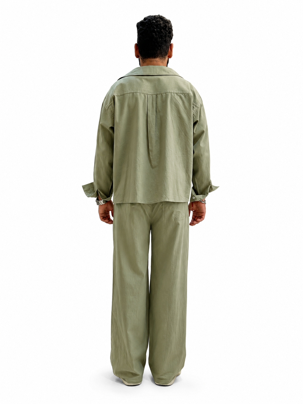 olive breeze linen set
