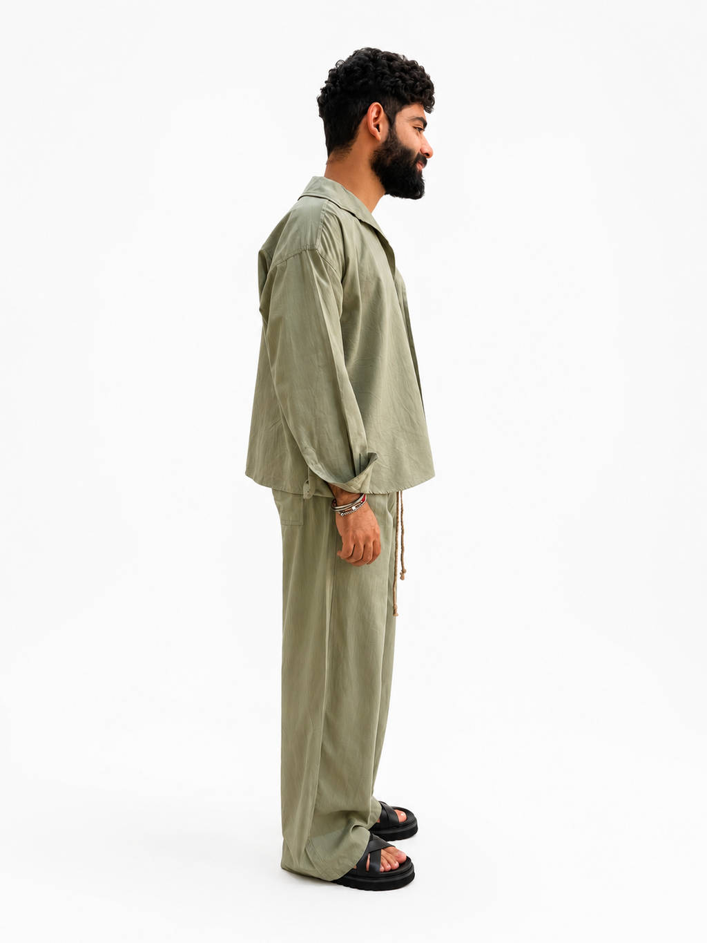 olive breeze linen set