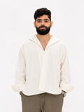 luxurious off-white linen shirt